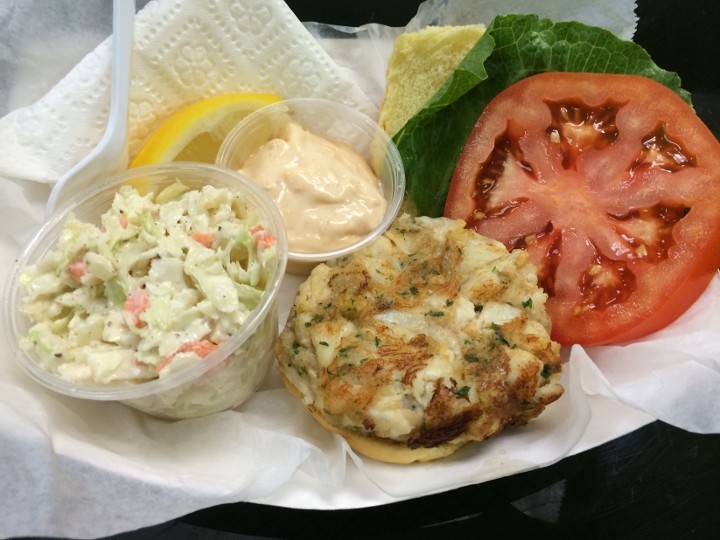 Hot Smith Island Crab Cake Sandwich