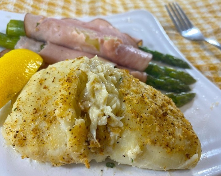 Crab Imperial Stuffed Flounder with Broccoli Casserole