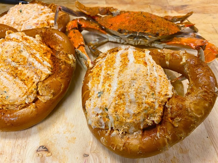 Crab Stuffed Pretzel