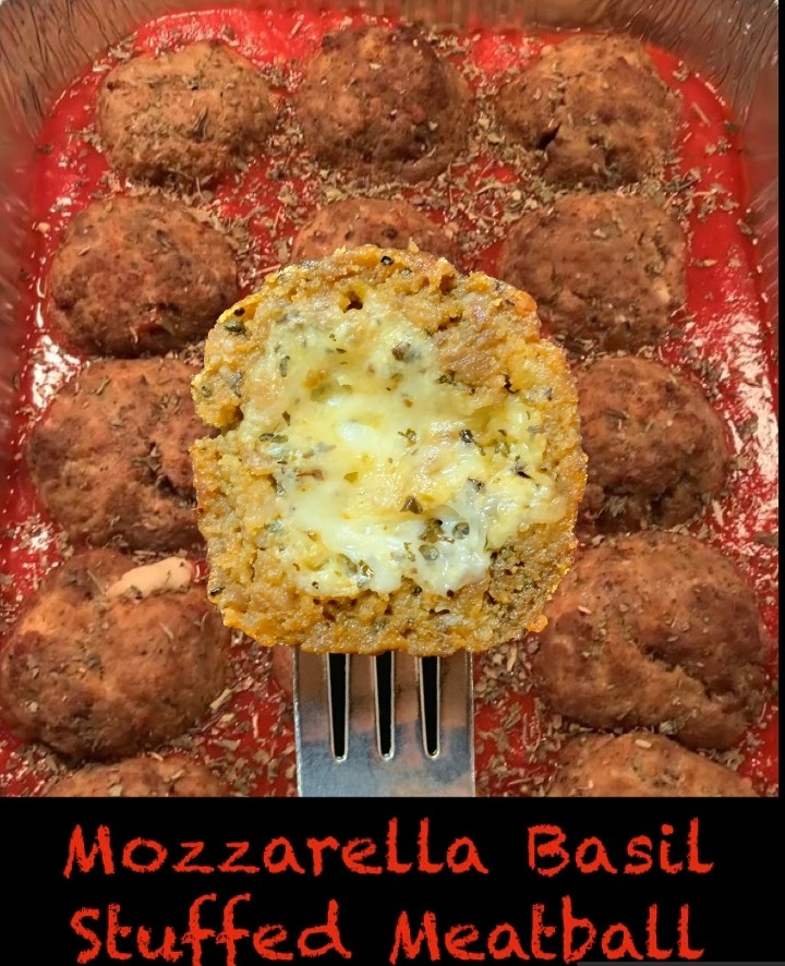 Manfredo's Stuffed Basil Mozzarella Meatball Tray