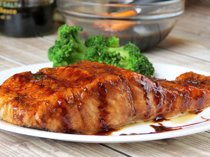 Bourbon Glazed Salmon