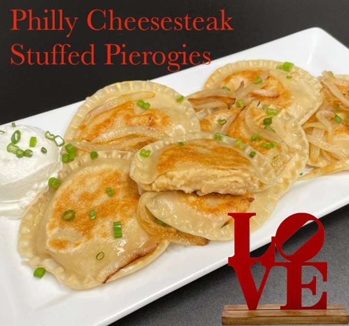 Sautéed Jumbo Scratchmade Philly Cheesesteak Pierogies