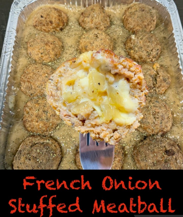 Manfredo's Stuffed French Onion Meatball Tray