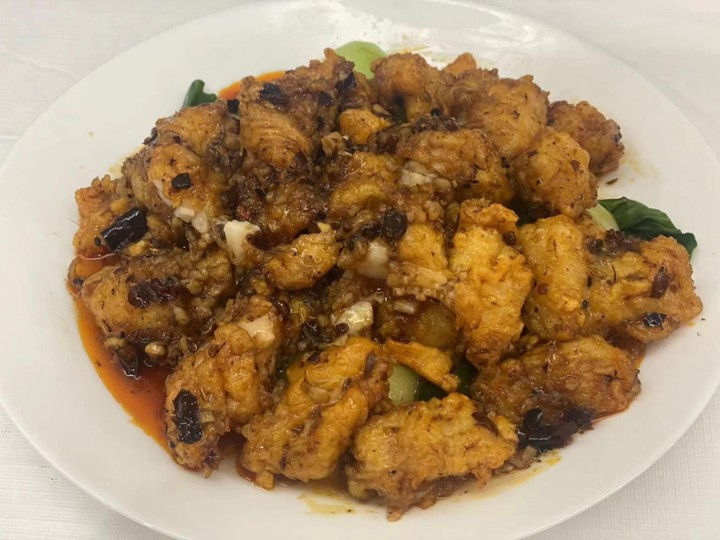 Spicy Sole Fish (3-4 ppl) （3pcs Rice) 麻辣鱼片(3-4人份)