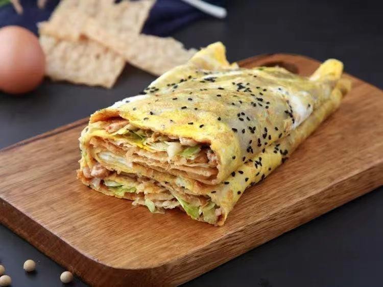 美君天津煎饼果子王 Musk Likes Handmade Jianbing: Crispy Omelette Pancake wrap(1 Egg)