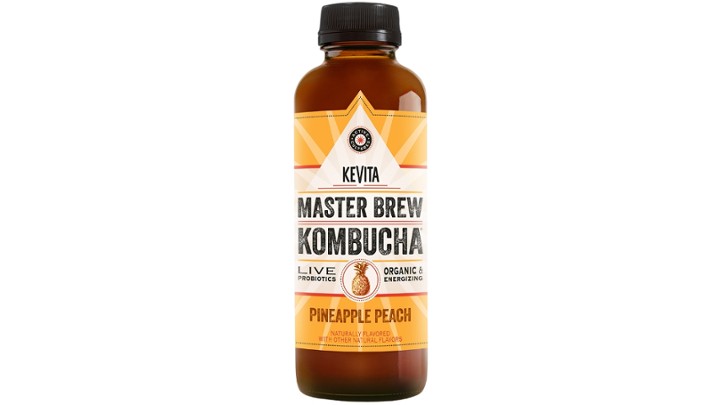 Kevita Pineapple Peach Master Brew Kombucha - 15.2oz Glass