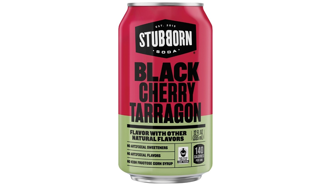 Stubborn Black Cherry Tarragon Soda - 12oz Can
