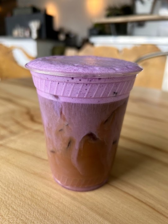 VIETNAMESE COCONUT ICE COFFEE with ube cold foam