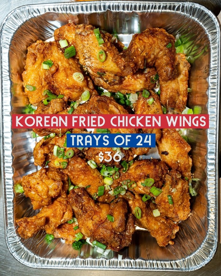 Korean Fried Chicken - Tray of 24 wings