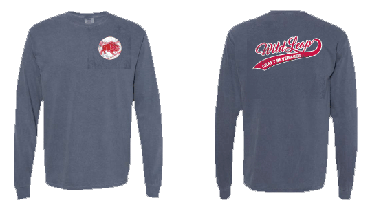 Long Sleeve Navy Blue Baseball Shirt