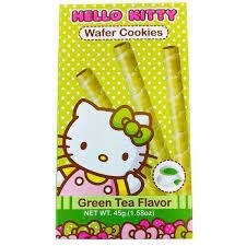 Hello Kitty Wafer Cookies, Green Tea  (50g)