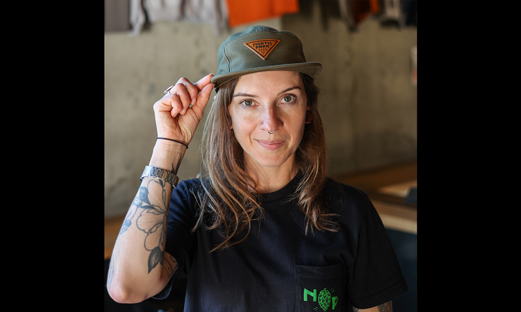 GREEN  LEATHER PATCH 5 PANEL HAT