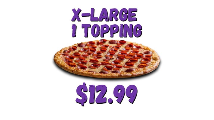 Extra Large 1 Topping Pizza