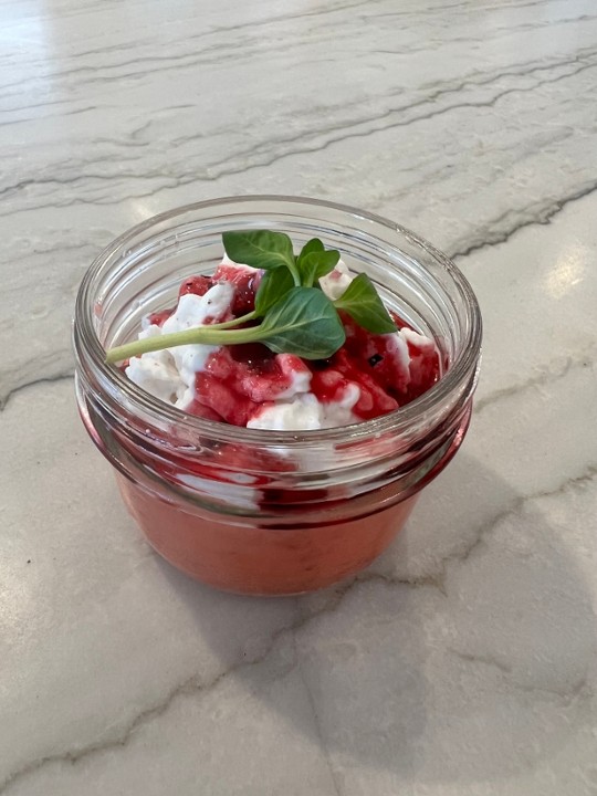 Strawberry Marshmallow Pudding (v)
