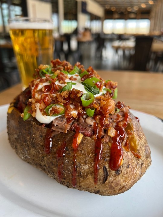 Chopped Brisket Loaded Baked Potato