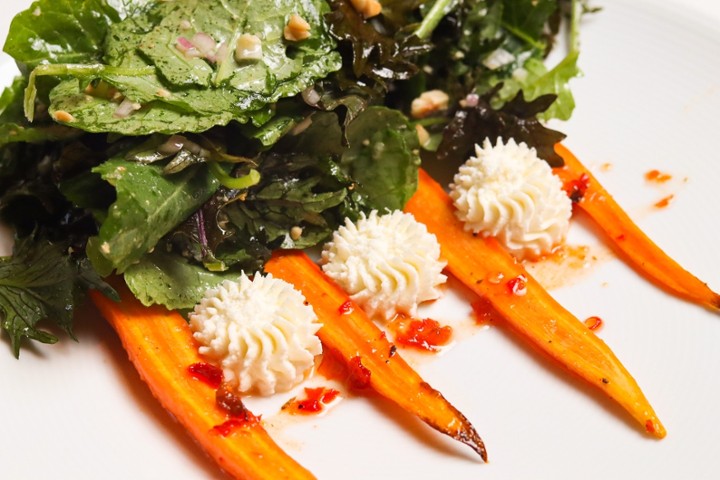 Roasted Baby Carrot Kale Salad