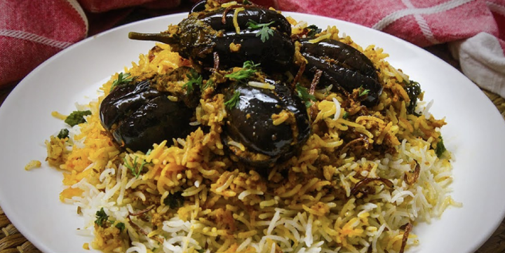 Gutti Vankaya Biryani ( Eggplant Biryani)+Veg Appetizer Family Pack