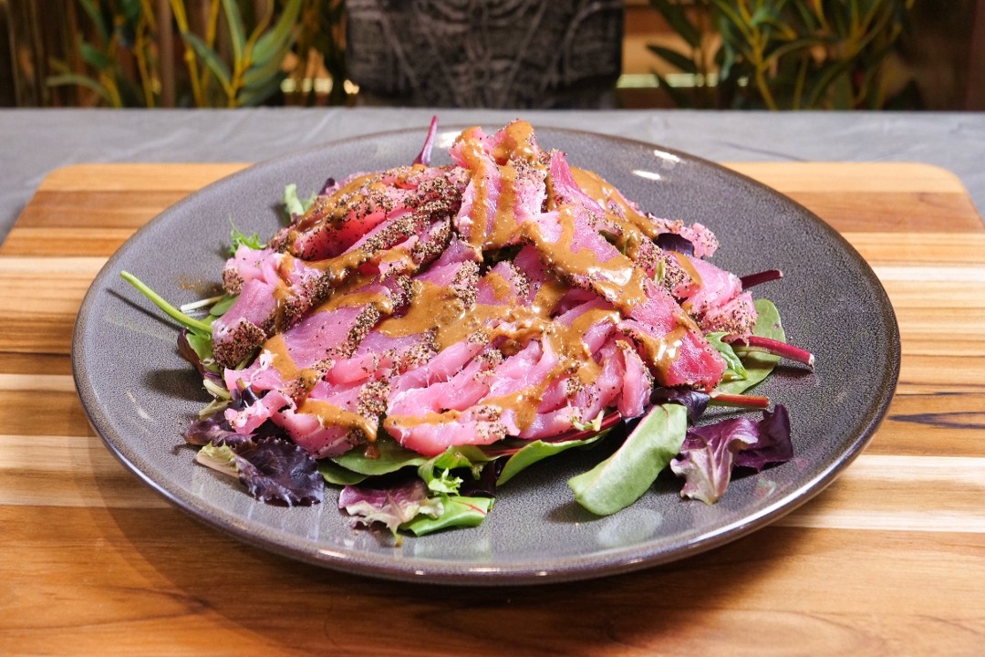 Seared Ahi Tuna over Mesclun Salad GF