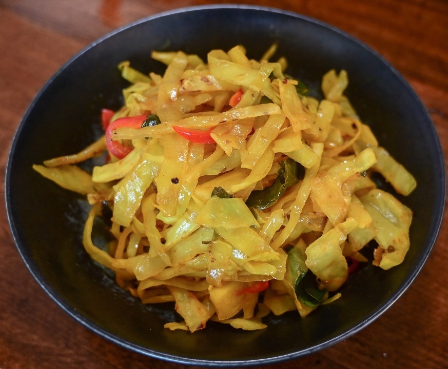 Turmeric Cabbage with Curry Leaf