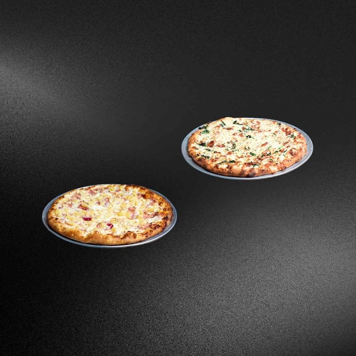 Two Small 2-Topping Pizzas $7.99 each