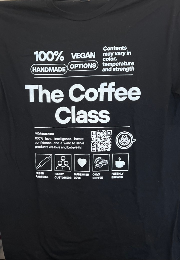 "The Coffee Class" Vegan Options T-Shirt Black