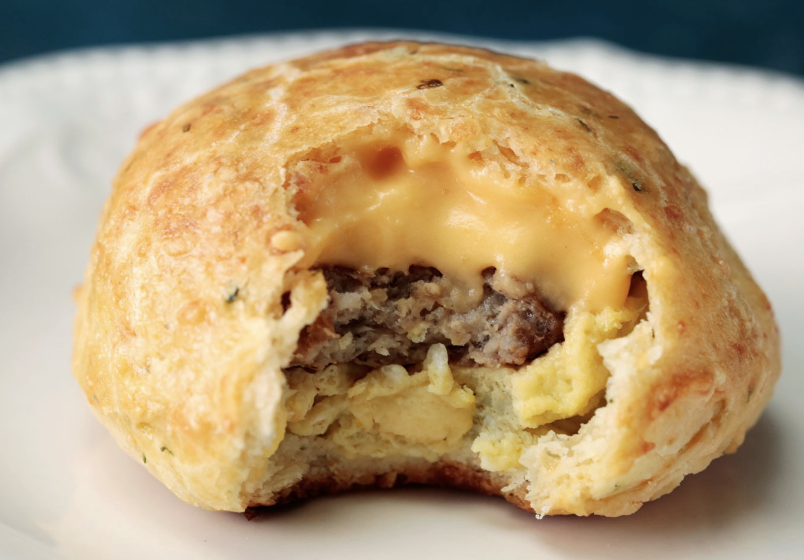 Sausage & Egg Stuffed Biscuit