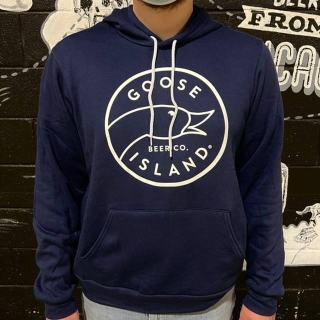 Circle Logo Pullover Hoodie -Navy