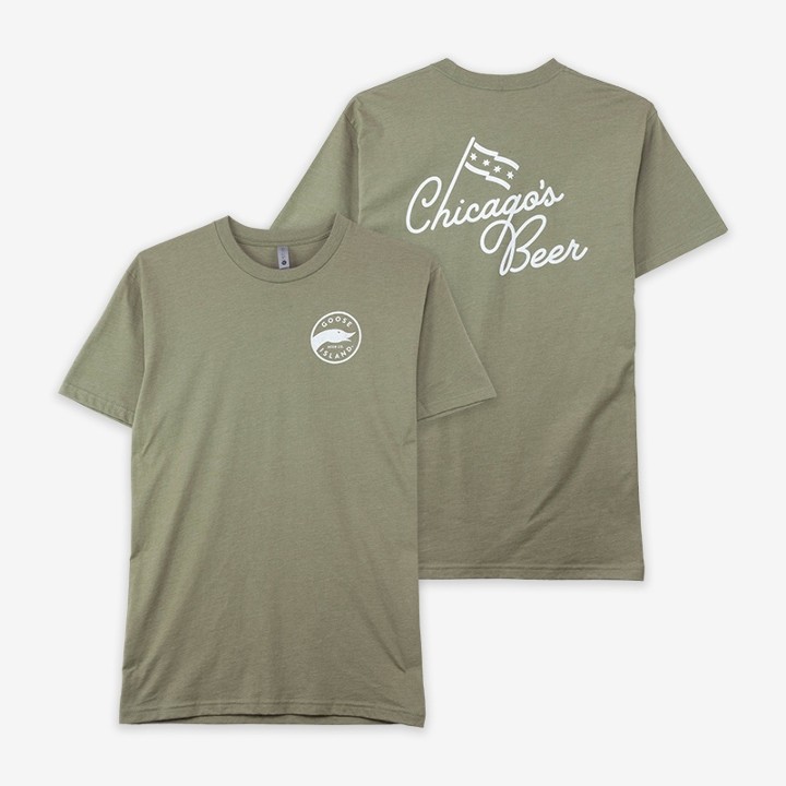 Chicago's Beer Tee -Army Green