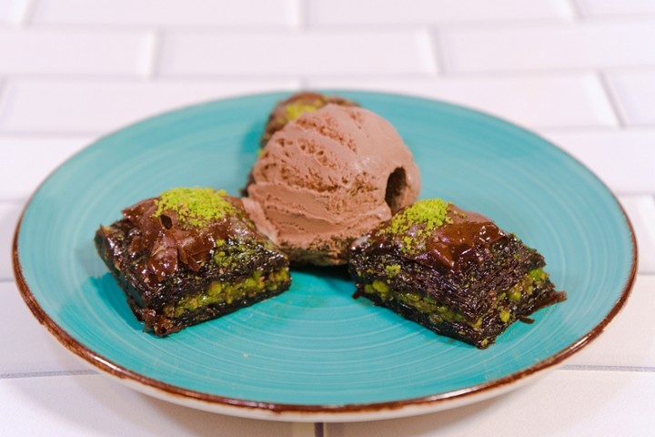 Chocolate Pistachio Baklava