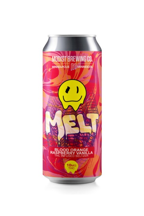 Modist Melt Blood Orange Raspberry Vanilla THC Seltzer 10mg 4 - Pack