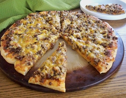 16 In Bacon Cheese Burger Pizza