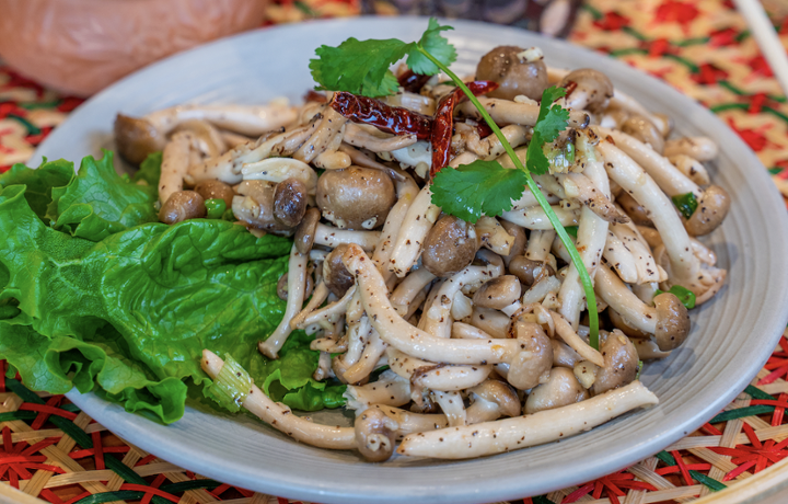 Vegan-Garlic Mushrooms