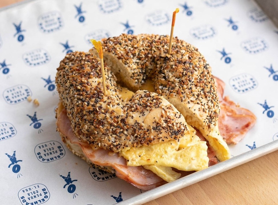 Ham Egg and Cheese Bagel