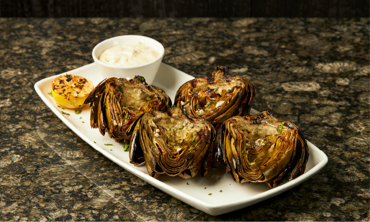 Char-Grilled Artichokes