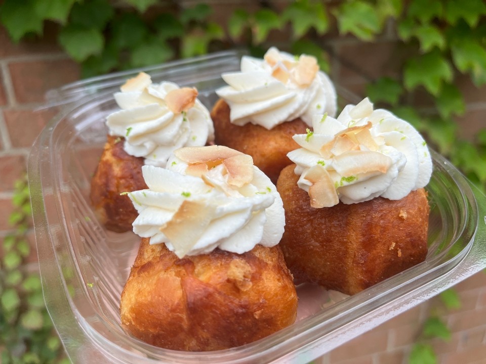 Rum Baba with Coconut Whipped Cream