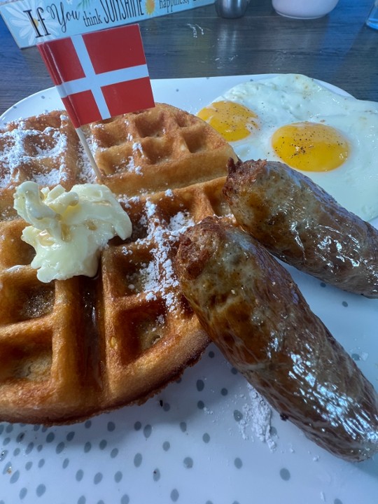 Danish Waffle, Eggs & Fine Meat
