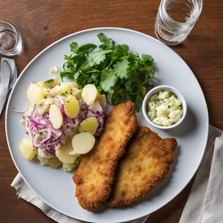 JAN. 31 Pork Schnitzel, Potato Salad, Pickled Cabbage