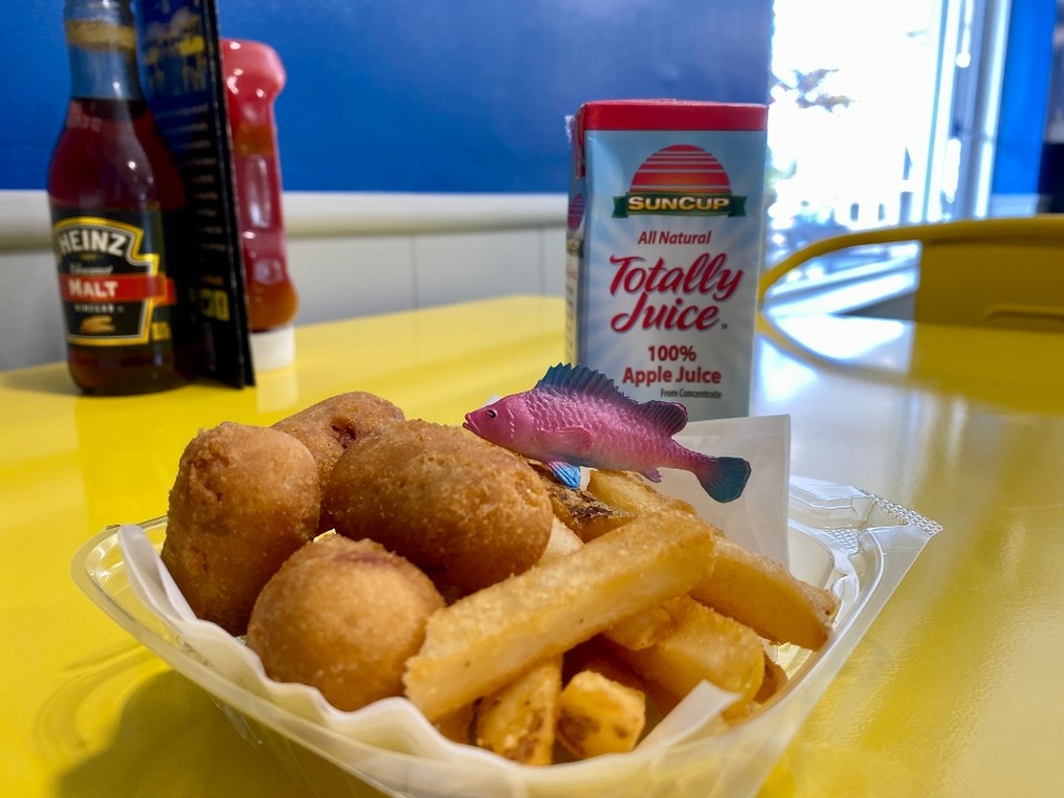 Kid's Buoy Meal - Mini Corndogs + Fries + Apple Juice + Toy