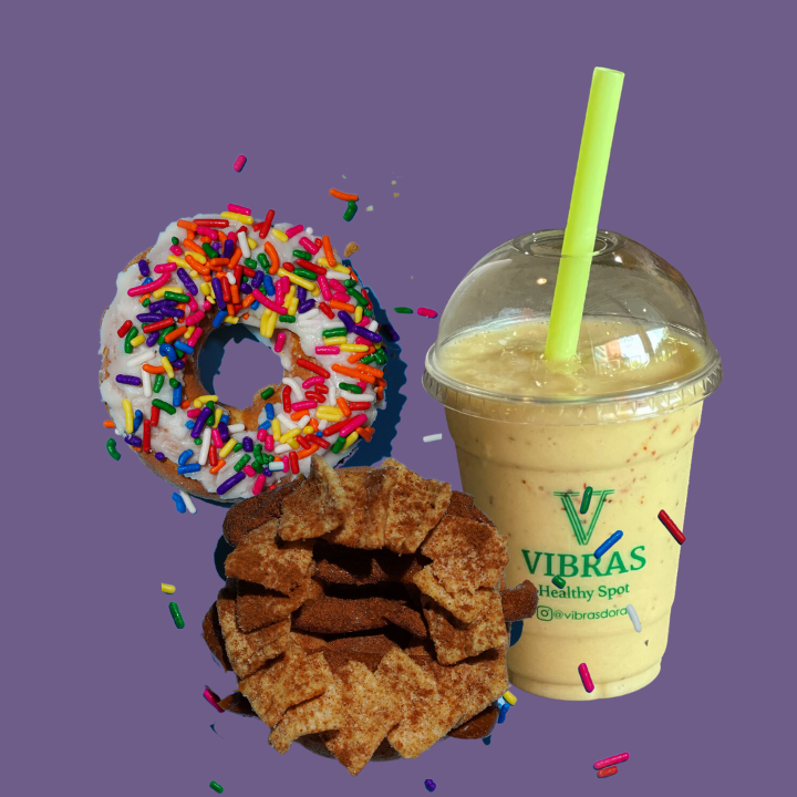 FRUIT SMOOTHIE + 2 DONUTS