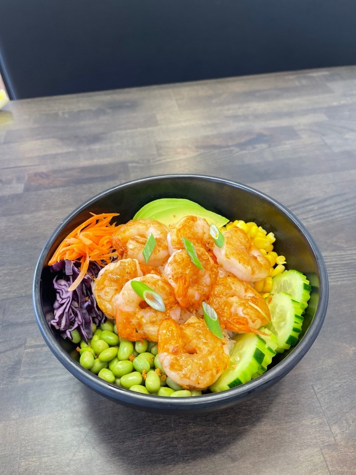 Garlic Shrimp Rice Bowl