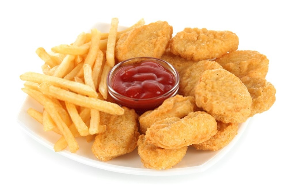 CHICKEN NUGGETS & FRIES (or Rice)