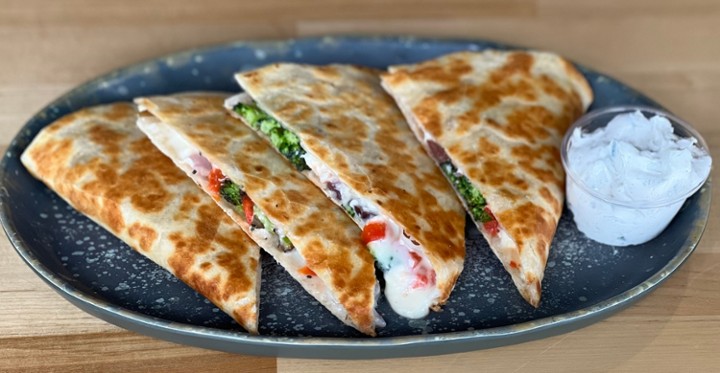 Roasted Broccoli & Feta Quesadilla