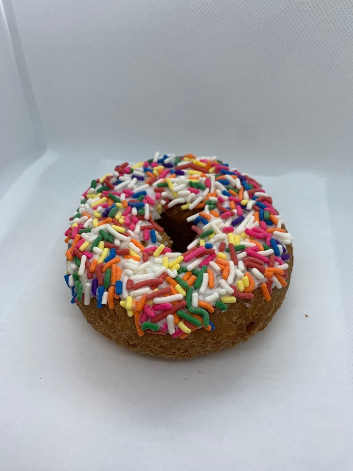 Cake Donut w/ Butter Cream and Rainbow Sprinkles