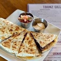 Grilled Steak, Sauteed Peppers & Onions Quesadilla