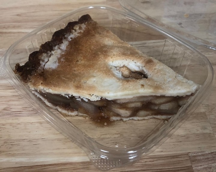 American organic apple pie slice