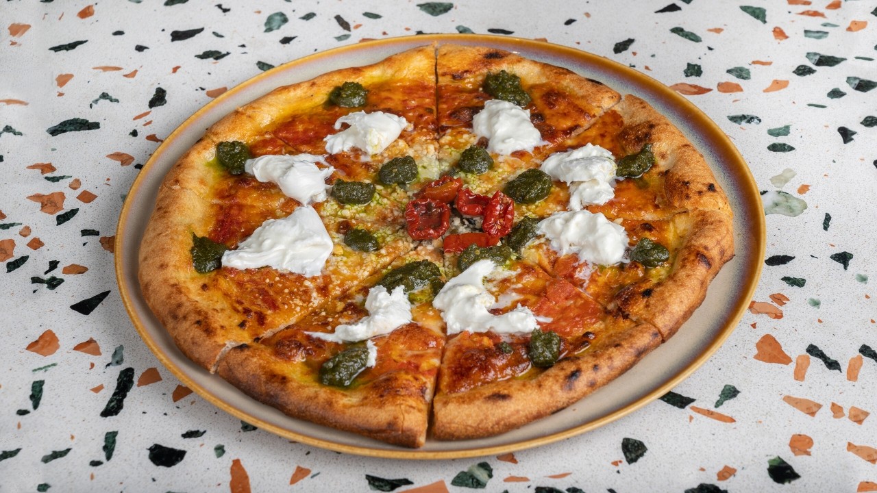 Pesto Burrata Pizza-