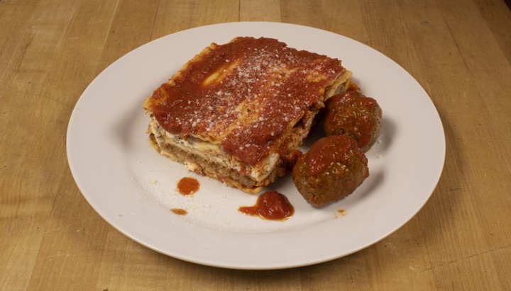 Meat Stuffed Lasagna Dinner with Meatballs