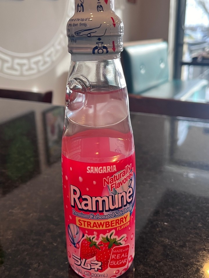 Ramune Strawberry Bottle