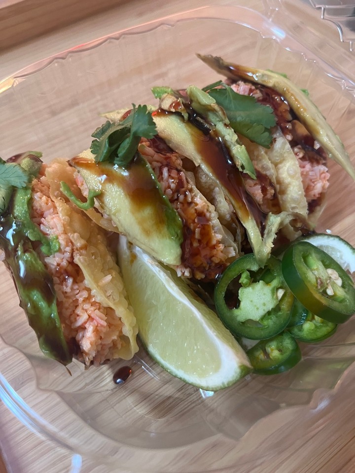 Sushi Tacos with Spicy Crab