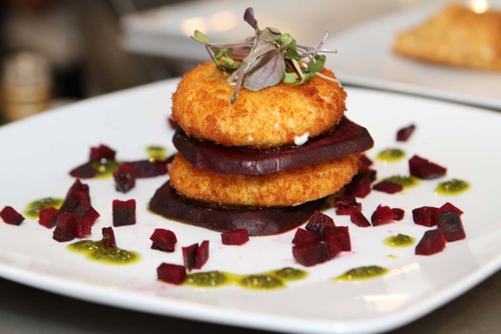 Fried Goat Cheese & Beet Stack